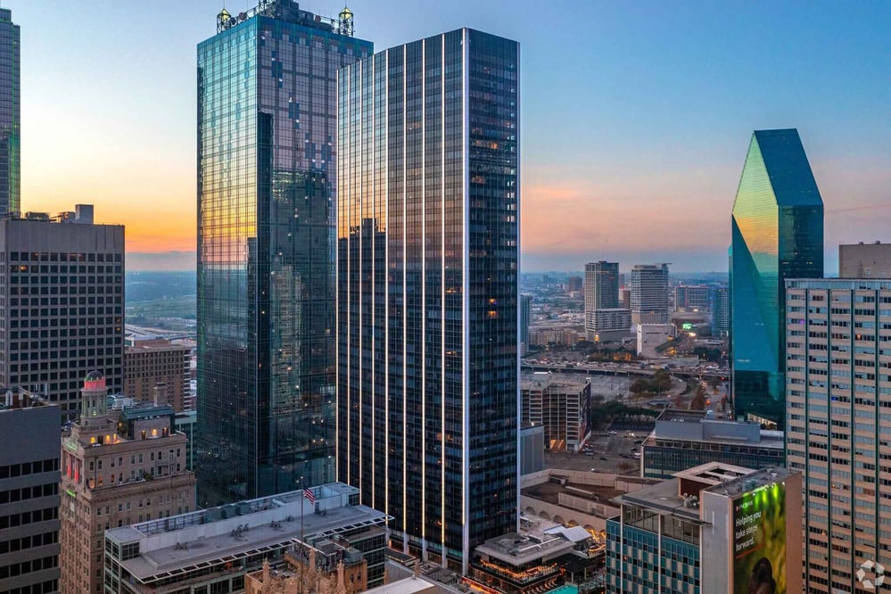 Downtown cityscape with multiple high-ride buildings in view