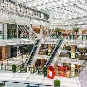 interior of shopping mall