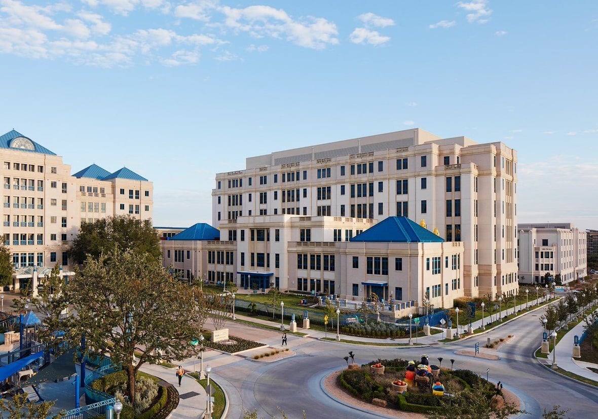 overhead view of the Cook Childrens South Tower
