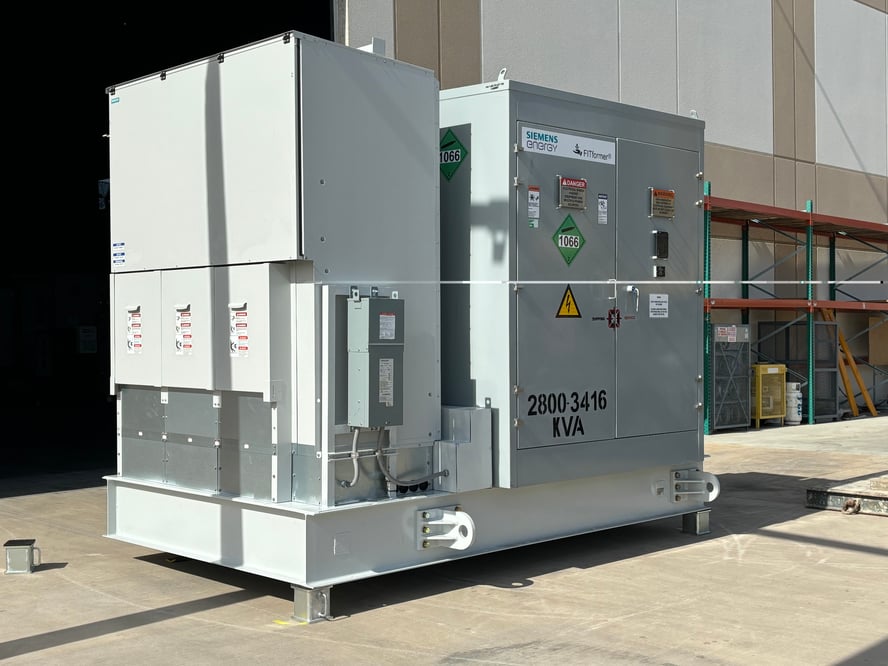 Outside view of a Prefabricated electrical skid